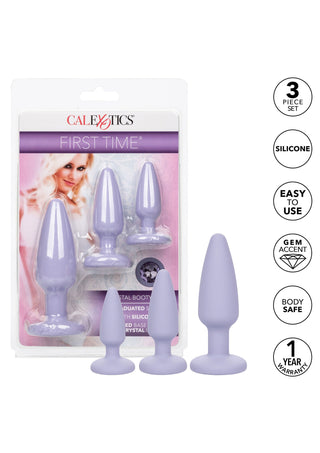 CalExotics First Time Crystal Booty Kit 3er-Set Analplugs