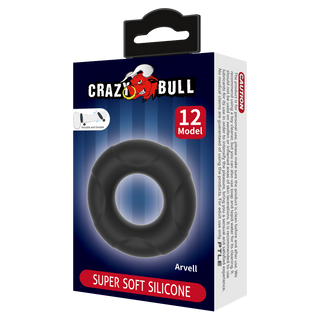 Crazy Bull Arvell Cock Ring Modell 12 aus Super Weichem Silikon Schwarz