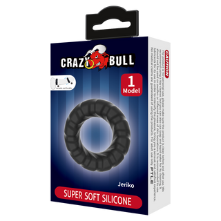 Crazy Bull Jeriko Cock Ring Modell 1 Super Soft Silikon Schwarz