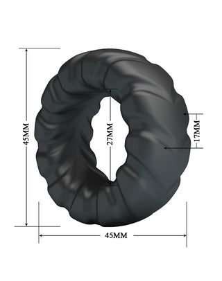 Crazy Bull Jeriko Cock Ring Modell 1 Super Soft Silikon Schwarz