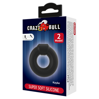 Crazy Bull Kayke Super Soft Silicone Cock Ring Model 2 Schwarz
