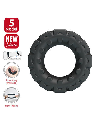 Crazy Bull Laiden Silikon Cock Ring Modell 5 Schwarz