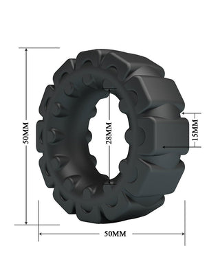 Crazy Bull Laiden Silikon Cock Ring Modell 5 Schwarz