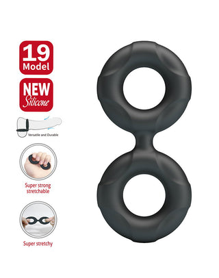 Crazy Bull Radwan Silikon Cockring Modell 19 Schwarz 2,1 cm