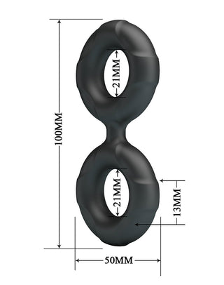 Crazy Bull Radwan Silikon Cockring Modell 19 Schwarz 2,1 cm