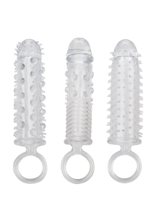 CalExotics Textured Extension Set 3 Pcs Clear