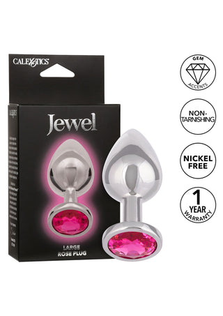 CalExotics Jewel Large Rose Butt Plug Pink