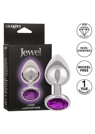 CalExotics Jewel Large Amethyst Butt Plug Purple