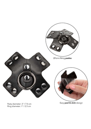 CalExotics Euphoria O-Ring Brustpasties in Schwarz für Sinnliche Momente