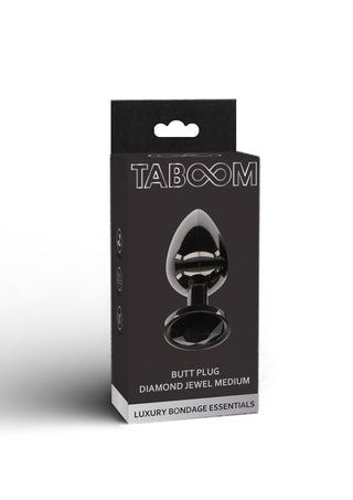 Taboom Butt Plug Mit Diamantbesetztem Schmuck M Schwarz