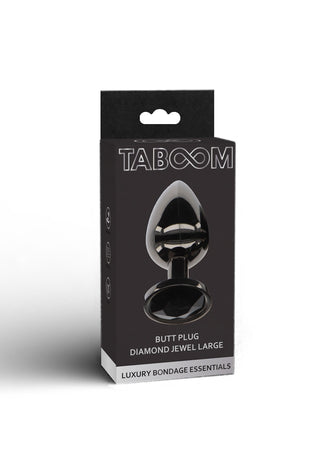 Taboom Butt Plug with Diamond Jewel L Black