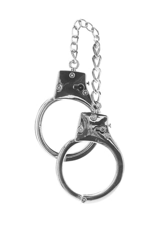Taboom Luxus BDSM Handschellen Versilbert Verstellbar