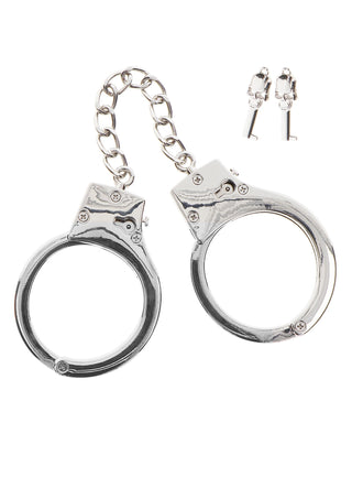 Taboom Luxus BDSM Handschellen Versilbert Verstellbar