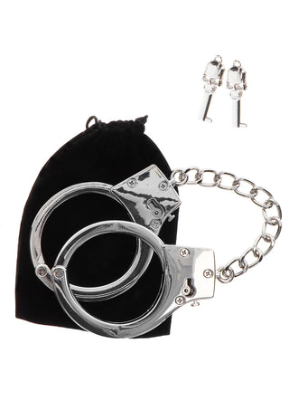 Taboom Luxus BDSM Handschellen Versilbert Verstellbar