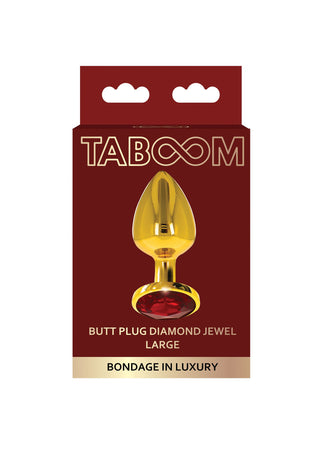 Taboom Butt Plug Mit Diamantjuwel L Gold