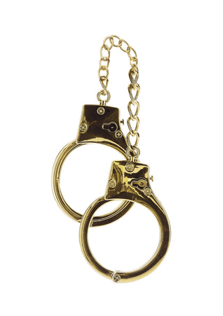 Luxuriöse Gold Plated BDSM Handfesseln Verstellbar mit Aufbewahrungsbeutel