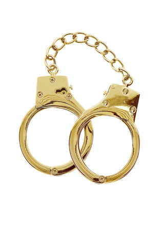 Luxuriöse Gold Plated BDSM Handfesseln Verstellbar mit Aufbewahrungsbeutel