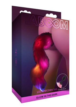 Taboom Unicorn Tail Buttplug LED Glow in the Dark Black