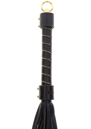 Taboom Vogue Genietete Peitsche aus Veganem PU-Leder Schwarz