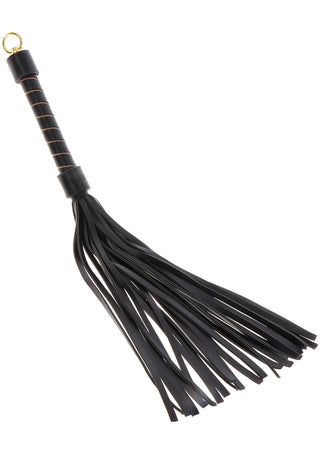 Taboom Vogue Genietete Peitsche aus Veganem PU-Leder Schwarz
