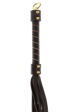Taboom Vogue Genietete Peitsche aus Veganem PU-Leder Schwarz