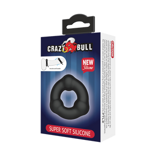 Crazy Bull Modell 7 Superweicher Silikonring Schwarz