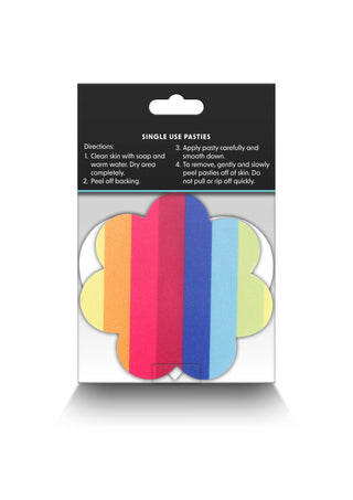 Pretty Pasties Herz und Blume 2 Paar Rainbow von NS Novelties