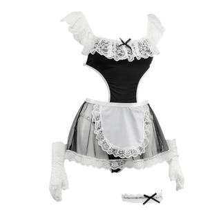 Amorable by Rimba Damen Dienstmädchenuniform Schwarz Weiß