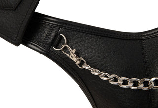 Svenjoyment Herren Riostring Lederimitat Schwarz