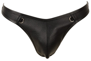 Svenjoyment Herren Riostring Lederimitat Schwarz