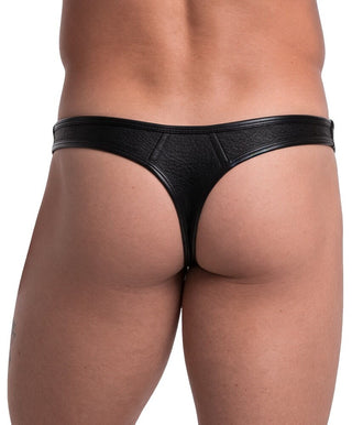 Svenjoyment Herren Riostring Lederimitat Schwarz