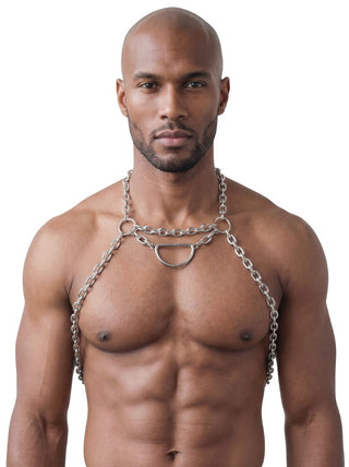 Svenjoyment Herren Ketten-Brustharness Silber