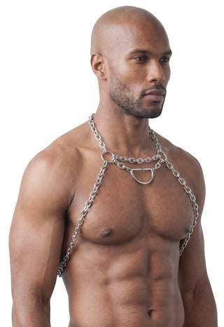 Svenjoyment Herren Ketten-Brustharness Silber