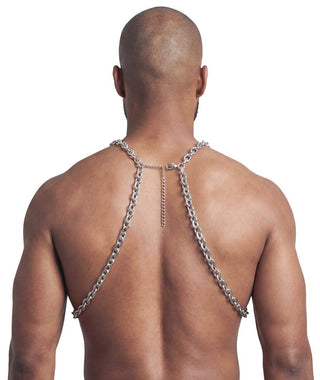 Svenjoyment Herren Ketten-Brustharness Silber