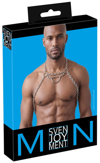Svenjoyment Herren Ketten-Brustharness Silber