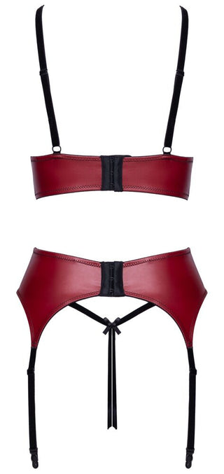 Cottelli LINGERIE Damen Straps-Set Dunkelrot/Schwarz