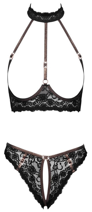 Cottelli LINGERIE Damen Ouvert-Set Schwarz
