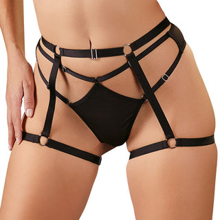 Cottelli LINGERIE Harness Set Bondage-Look Schwarz S-L