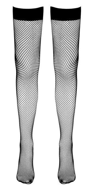 Black hold-up fishnet stockings