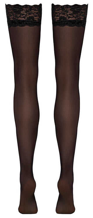 Cottelli LEGWEAR Damen Straps-Strümpfe Schwarz
