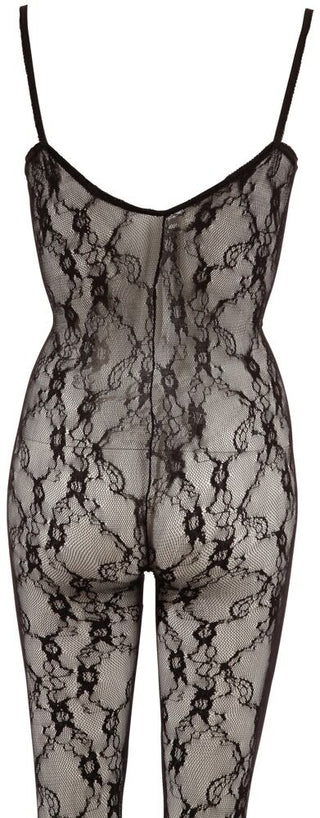 NO:XQSE Damen Catsuit Spitze Schwarz