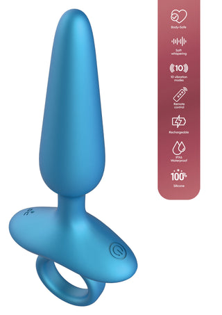 Vibrierender Schlanker Analplug mit Fernbedienung