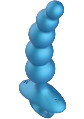 Conbridge Technology 5-Kugel-Anal-Plug mit Vibration und Fernbedienung, Blau