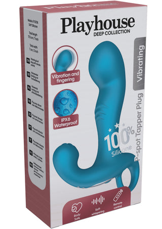 P-Spot Konischer Vibrations-Analplug mit Fernbedienung Blau