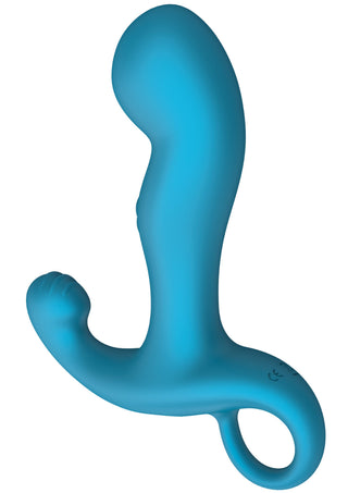 P-Spot Konischer Vibrations-Analplug mit Fernbedienung Blau