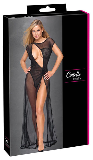 Cottelli PARTY Damen Kleid Netz Schwarz