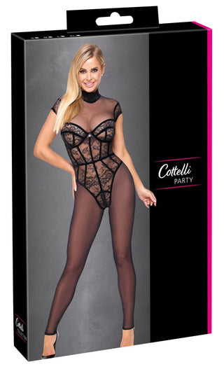 Cottelli PARTY Damen Overall Spitze Schwarz