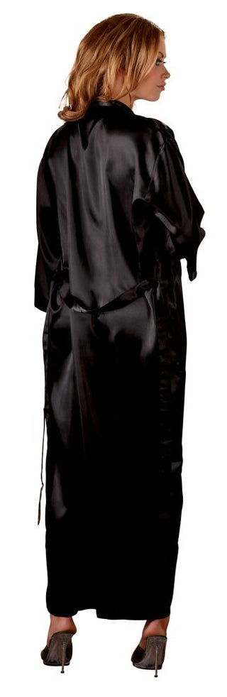 Satin Kimono schwarz