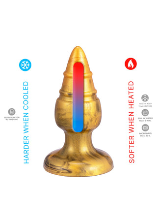 Silexd Fantasy Collection Anal-Plug, Thermisch Anpassbar, Gold