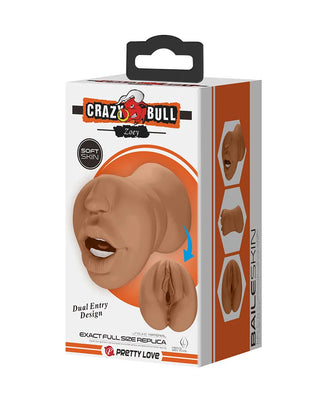 Crazy Bull - Zoey - Premium Dual Channel Masturbatur für Männer - Braun
